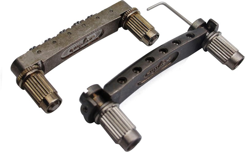 guyker Guitar Tune-O-Matic Bridge and Stop Bar Tailpiece Combo Replacement Compatible with LP SG EPI 6 String Electric Guitar(GS001 + GM005, rust color) - Image 3